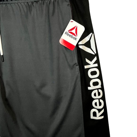 Reebok Mens Active Gym Shorts Size 3XL Black Gray Quick Dry Training Shorts - Picture 5 of 9